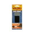 Velcro Brand Hook Eye Adhesive One Wrap Tie with Tab 0.5 x 8 in. Black, 15PK VEL91426